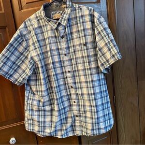 Red Head Brand Co Button Men’s Shirt Plaid  MultiColor Short Sleeves Size 3XL